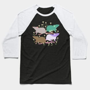 Gathering of Rats in Flowers v2 Baseball T-Shirt